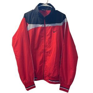 Nike Windbreaker Jacket Men’s Men's Size XXL Red/Blue/Gray Full Zip 90s Y2K VTG